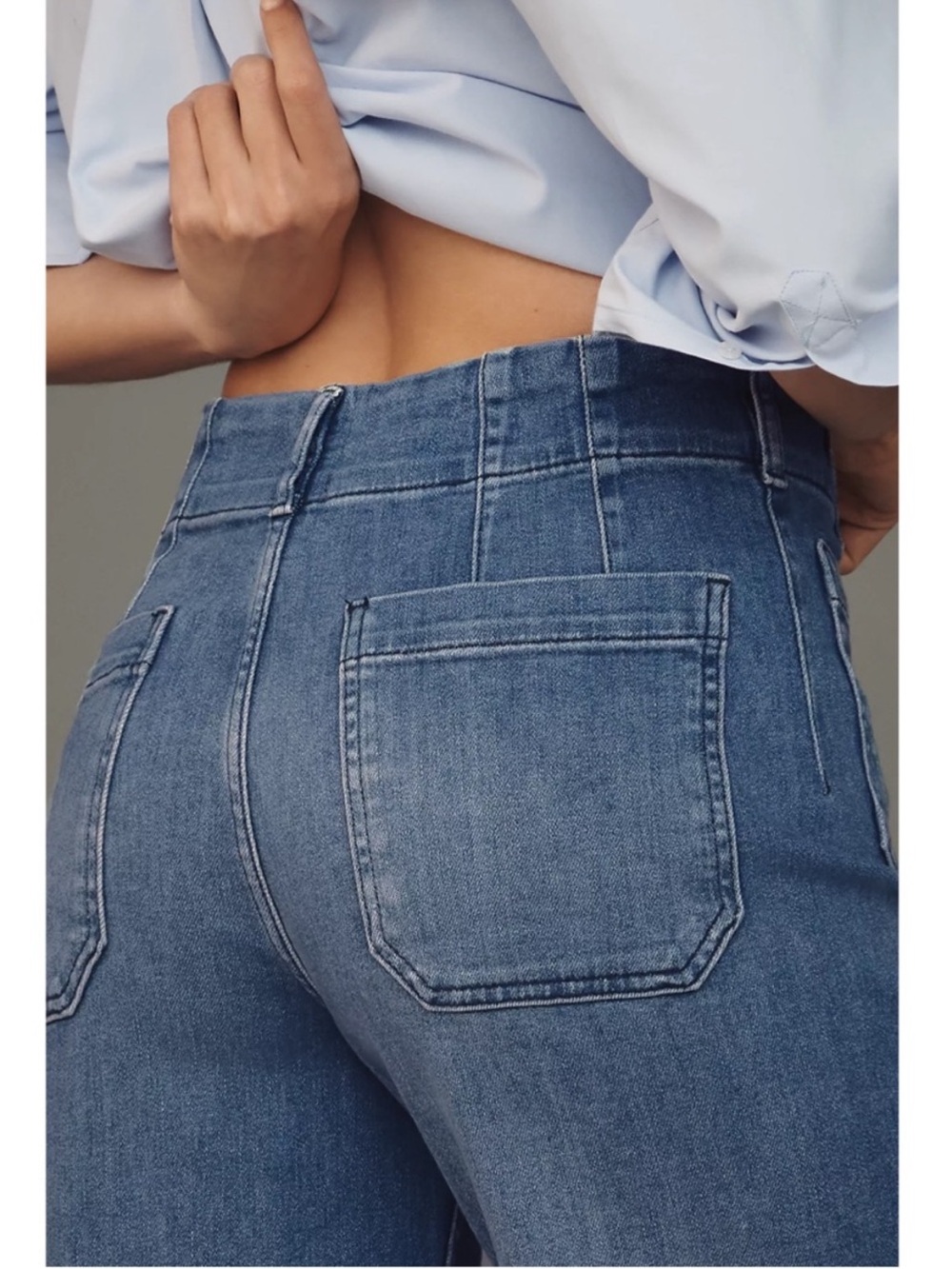 Maeve by Anthropologie The Colette Crop Wide Leg Jeans 28 EUC - Picture 4 of 11